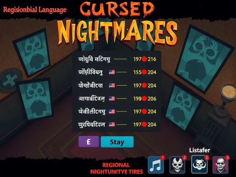 Cursed Nightmares regional language options